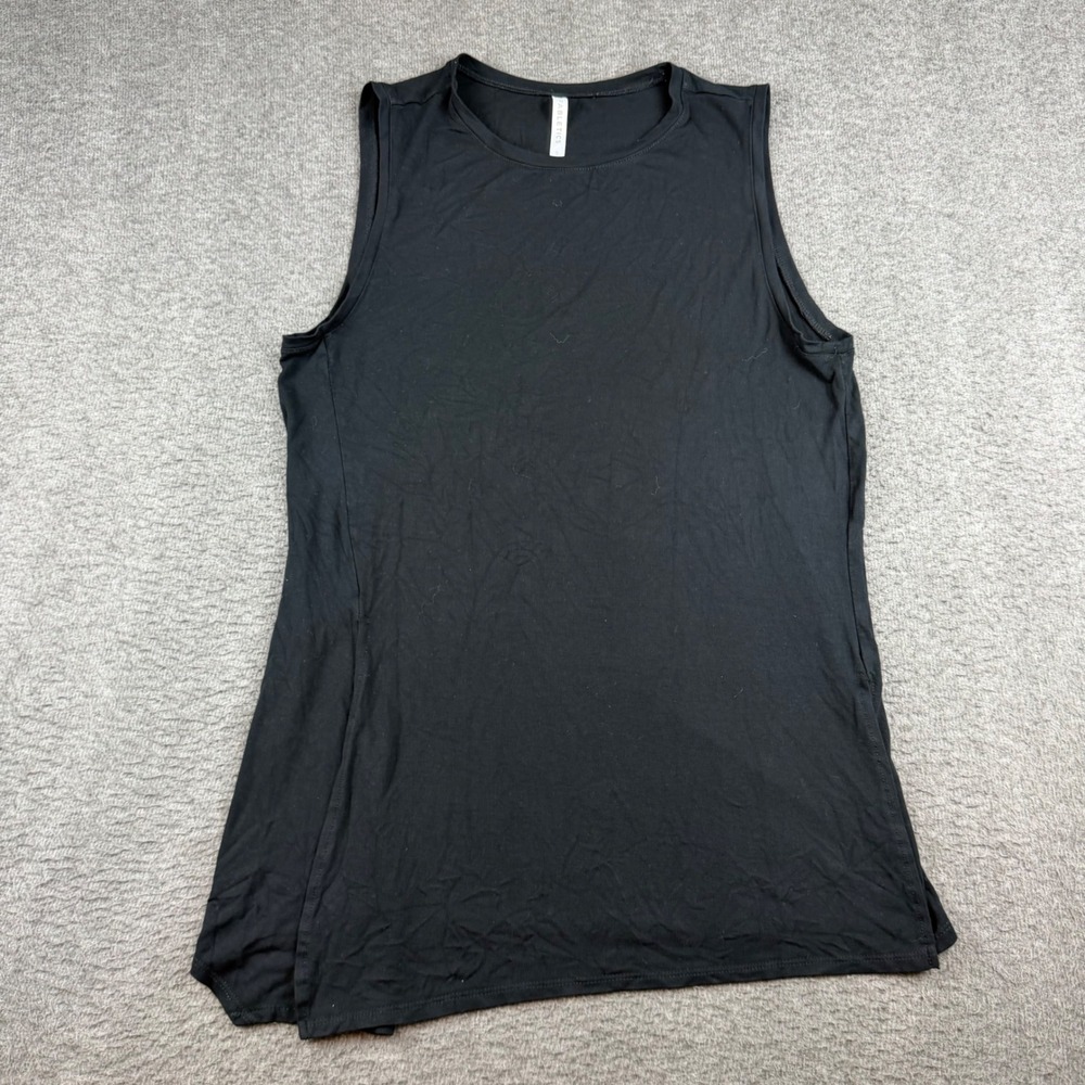 Fabletics Tank Top Womens Small Black Sleeveless Activewear Crew Neck Yoga Shirt